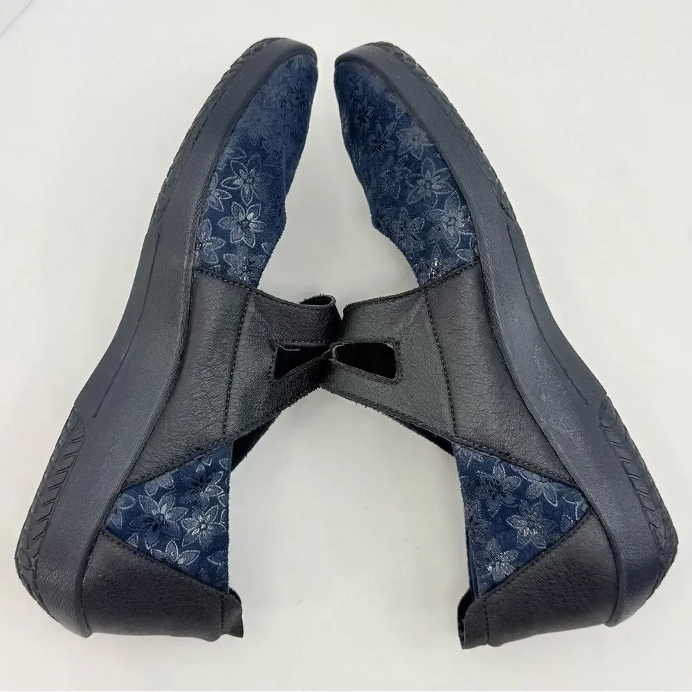 Arcopedico COSMOS Navy Blue Floral Soft Structure Mary Jane Walking Shoes